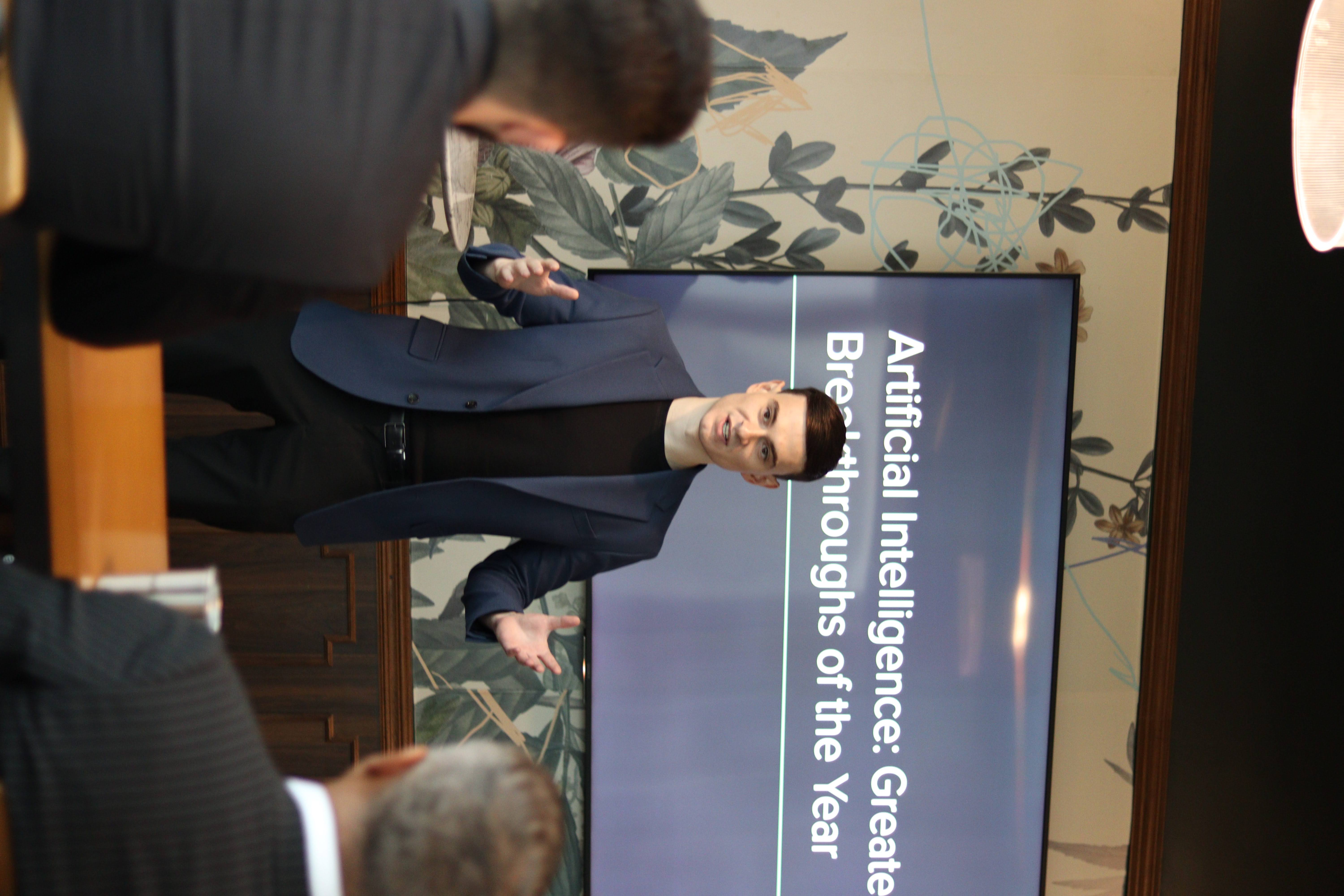 Luke presenting on artificial intelligence